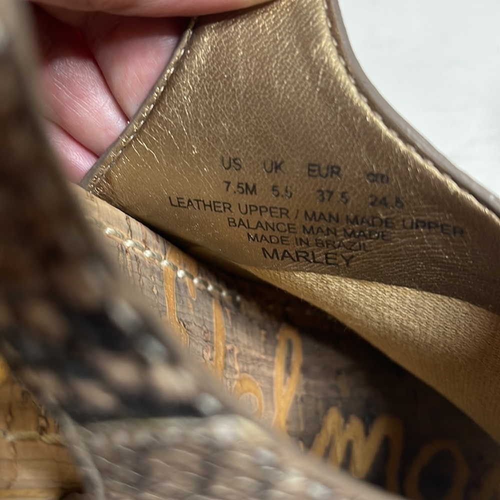 Sam Edelman Marley Python Snake Leather Platform … - image 6